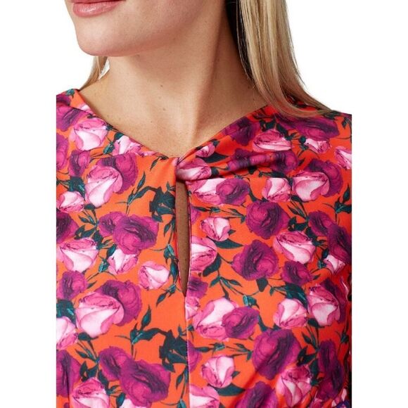 DELFI Collective pink purple floral long sleeve morris dress size small s - Picture 5 of 15